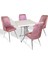 Buket Werzalit Kare-Çırağan Masa Takımı - Pembe 1