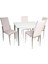 Akasya Gözde Mutfak Masa Takımı (Deri) - Beyaz 1
