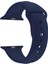 Apple Watch Seri 1 2 3 Için 42 mm Small Beden(S/m Size) Spor Silikon Kordon(54 Farklı Renk) Koyu Lacivert 1
