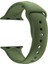 Apple Watch Seri 1 2 3 Için 38 mm Small Beden(S/m Size) Spor Silikon Kordon(54 Farklı Renk) Asker Yeşili 1