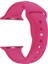 Apple Watch Seri 1 2 3 Için 38 mm Small Beden(S/m Size) Spor Silikon Kordon(54 Farklı Renk) Koyu Pembe 1