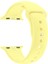 Apple Watch Seri 1 2 3 Için 38 mm Small Beden(S/m Size) Spor Silikon Kordon(54 Farklı Renk) Limon Sarısı 1