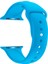 Apple Watch Seri 1 2 3 Için 38 mm Small Beden(S/m Size) Spor Silikon Kordon(54 Farklı Renk) Mavi 1