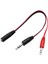 2 Erkek 1 Dişi 3.5mm Kulaklık Mikrofon Ayırıcı Pc Dizüstü Mic Audio Y Splitter Kablosu Headset 5