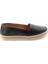 Siyah Deri Kadın Espadril K01582021803 2