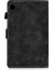 Için Kart Yuvalı Mikrofiber Deri Tablet Kılıfı - Siyah (Yurt Dışından) 5