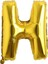 H Harfi Gold Folyo Balon 40ınc 100CM Harf Balon 1