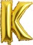 K Harfi Gold Folyo Balon 40ınc 100CM Harf Balon 1