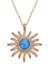 ​gümüş Mavi Opal Taşlı Güneş Kadın Kolye 1