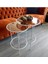 Nesting 2'li Yuvarlak Metal Zigon Yan Sehpa 2