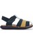Şb 22479-287 Orto Pedik Erkek Çocuk Sandalet Terlik Lacivert - Sarı 4