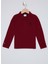 Polo Yaka Düz Kırmızı Erkek Çocuk Sweatshirt 1