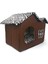 Spot Çift Çatı Evi Çıkarılabilir Evcil Hayvan Yastığı Villa 50 x 38 x 35 cm. (Kahverengi) (Yurt Dışından) 1