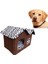 Spot Çift Çatı Evi Çıkarılabilir Evcil Hayvan Yastığı Villa 50 x 38 x 35 cm. (Kahverengi) (Yurt Dışından) 2