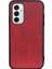 Galaxy M23 / F23 5G İçin Çift Renkli Deri Telefon Kılıfı - Kırmızı (Yurt Dışından) 1