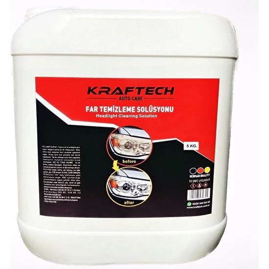 Kraftech Yeni Nesil Buharlı Far Temizleme Sıvısı Far Parlama Solüsyonu Kloroform 5 kg
