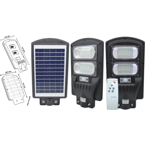 Horoz Electric Horoz 074-009-0100 Grand-100 6400k Beyaz Işık Led Solar Sokak Lambası (Sensörlü+Kumandalı)