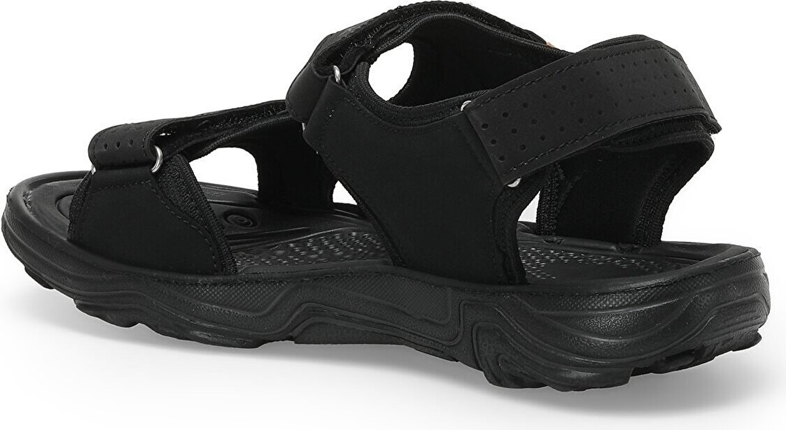 Lumberjack Kass Siyah-Siyah Outdoor Anatomik Suya Dayanıklı Sandalet görsel 3