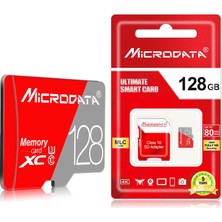 Microdata Mikrodata 128GB CLASS10 Kırmızı ve Gri Tf (Mikro Sd) Hafıza Kartı (Yurt Dışından)