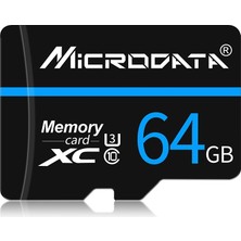 Microdata Mikrodata 64 GB U3 Mavi Çizgi ve Siyah Tf (Mikro Sd) Hafıza Kartı (Yurt Dışından)