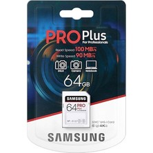 Samsung Pro Artı U3 C10 4K Yüksek Hızlı Sd Hafıza Kartı, Kapasite: 64GB (Yurt Dışından)