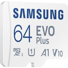 Samsung Orijinal Samsung Evo Plus Micro Sd Hafıza Kartı (2021), Kapasite: 64GB (Beyaz Mavi) (Yurt Dışından)