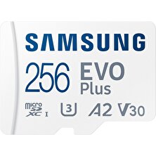 Samsung Orijinal Samsung Evo Plus Mikro Sd Hafıza Kartı (2021), Kapasite: 256GB (Beyaz Mavi) (Yurt Dışından)