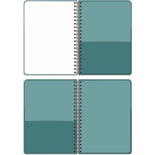 Matt Notebook 20X28 cm A4 Lastikli Spiralli Sert Kapak Not Defteri Çizgili