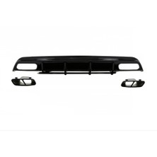 Mercedes w176 a45 difüzör ve egzoz ucu seti siyah 2016 / 2018