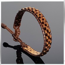 Seven Art Jewelry Doğal Taş / Hematit Bileklik / Hasır Bileklik / Bakır Renk Bileklik / Erkek Bileklik / Kadın Bileklik