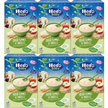 Hero Baby Kaşık Maması 200GR Gece Sütlü Elmalı 8 Tahıllı 6 Lı Set