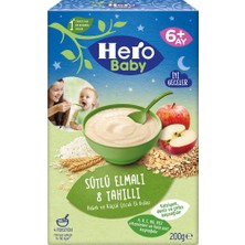 Hero Baby Kaşık Maması 200GR Gece Sütlü Elmalı 8 Tahıllı 6 Lı Set