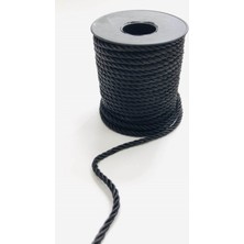 Siyah Kordon İp 6 mm 1 mt