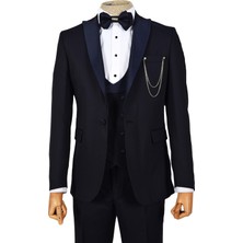 Cengiz İnler Armürlü Kırlangıç Yaka Tek Düğme Damatlık