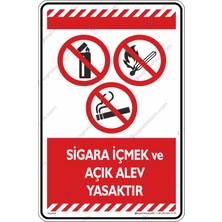 İsg Tabelam 35x50cm/Etiket/Sigara Içmek ve Açık Alev Yasaktır