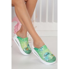 20tasarımterlik Yeşil Şirin Fil Temalı Ortopedik Airmax Sabo Terlik Hemşire Terliği Doktor Terliği Hastane Terliği Ortopedik Medikal Terlik