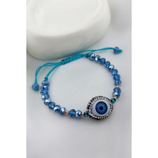 Vaoov 925 Ayar Gümüş Bayan Nazar Bileklik