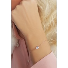 Vaoov 925 Ayar Gümüş Damla Taşlı Bileklik