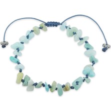 Vaoov 925 Ayar Gümüş  Amazonit Taşlı Erkek Bileklik