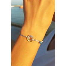 Vaoov Swarovski Taşlı Gümüş Nazar Bileklik