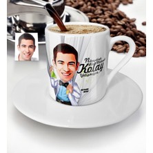BK Kişiye Özel Bay Kimya Mühendisi Karikatür Türk Kahvesi Fincanı - 2