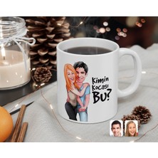 BK Kişiye Özel Sevgililer Kimin Kocası Bu Karikatürlü Beyaz Kupa Bardak-80