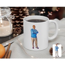 BK Kişiye Özel Tam Boy Büyükbaba Karikatürlü Beyaz Kupa Bardak-1