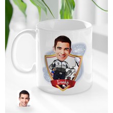 BK Kişiye Özel Isimli Erkek Yunus Polisi Karikatürlü Beyaz Kupa Bardak-1