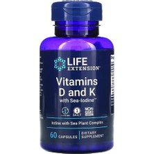 Life Extension Life Extension, Vitamins D And K With Sea-Iodine, 60 Capsules