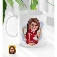 BK Kişiye Özel Isimli Kız Çocuk Karikatürlü Beyaz Kupa Bardak-2