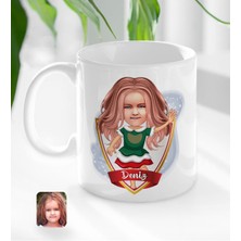 BK Kişiye Özel Isimli Kız Çocuk Karikatürlü Beyaz Kupa Bardak-18