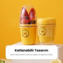 Swico Remado 300 ml USB Şarj Edilebilir Sevimli Taşınabilir Mini Blender - Sarı (Yurt Dışından)