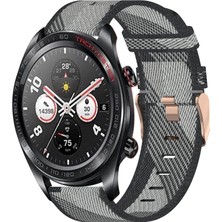 ZHKJ Shop Honor Watch Dream Için 22MM Naylon Dokuma Watch Band Gray (Yurt Dışından)