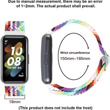 ZHKJ Shop Huawei Band 7 Naylon Örgülü Buckle Watch Band Mavi (Yurt Dışından)